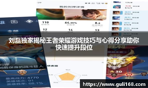 刘磊独家揭秘王者荣耀游戏技巧与心得分享助你快速提升段位