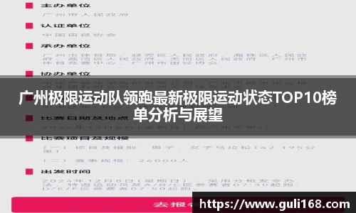 广州极限运动队领跑最新极限运动状态TOP10榜单分析与展望