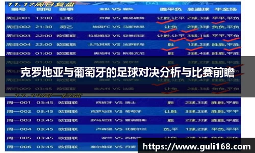 克罗地亚与葡萄牙的足球对决分析与比赛前瞻