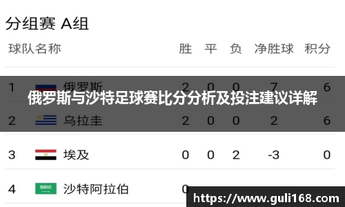 俄罗斯与沙特足球赛比分分析及投注建议详解