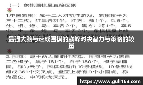 最强大脑与速成围棋的巅峰对决智力与策略的较量